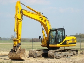 гусеничный экскаватор jcb js 220 lc в работе