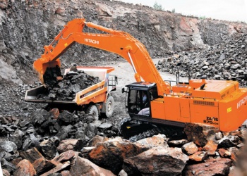 гусеничный экскаватор hitachi zx870-5g в работе