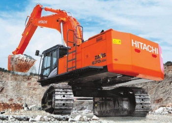 гусеничный экскаватор hitachi zx670lc-5g в работе